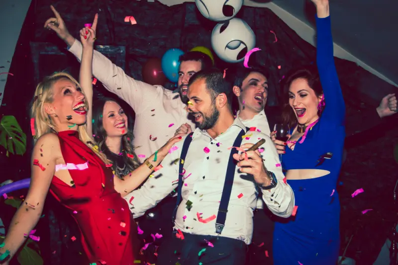 An individual spontaneously dancing in a public or unexpected setting.