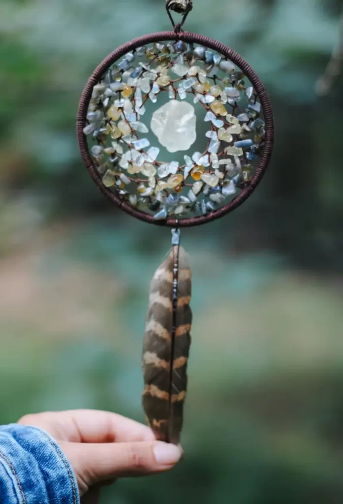 Crystal-Infused Dreamcatcher