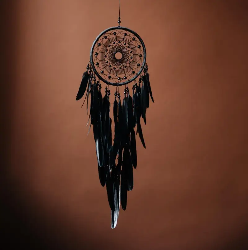 Goth-Inspired Black Dreamcatcher