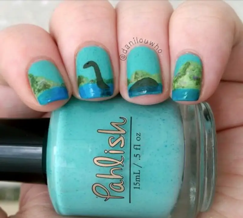 Loch Ness Monster Waves Nails