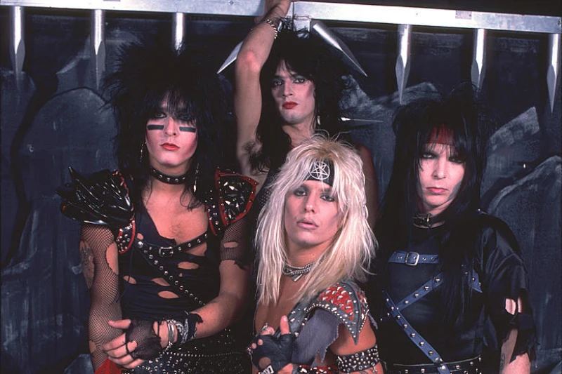 Motley Crüe, wild 80s rock band with energetic style