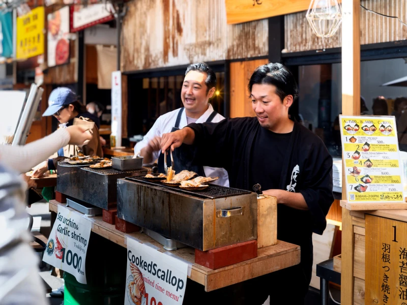 Try Sushi at Tsukiji Outer Market in Tokyo, Japan